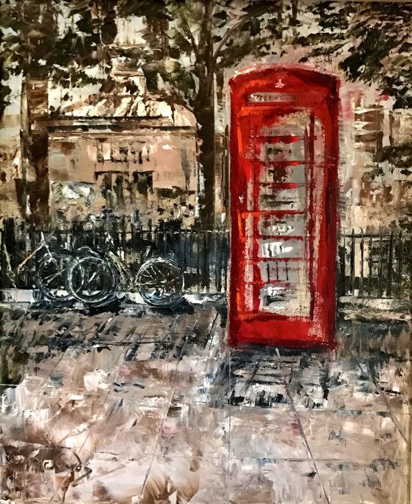 The Phone Box - oil on linen canvas